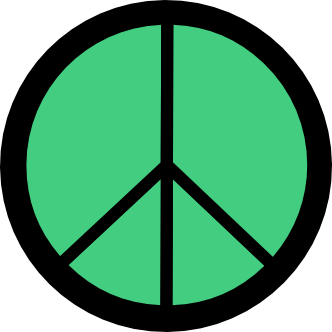 Retro Groovy Peace Symbol Sign Cnd Logo Sea Green 3 xochi.info ...