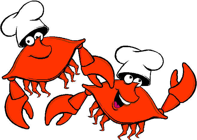 HELP i need a clipart image of a pair of crabs with chef hats on!