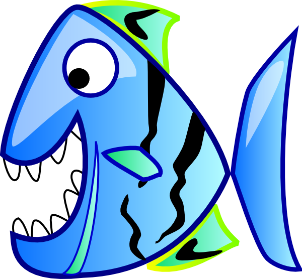 Blue Fish clip art - vector clip art online, royalty free & public ...