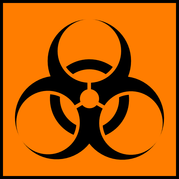 Biohazard Orange clip art - vector clip art online, royalty free ...