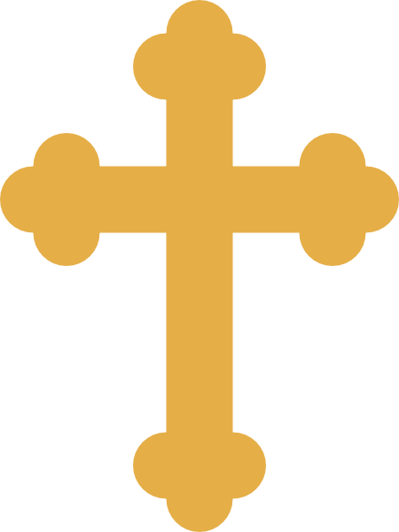 Gold Orthodox Cross clip art - vector clip art online, royalty ...