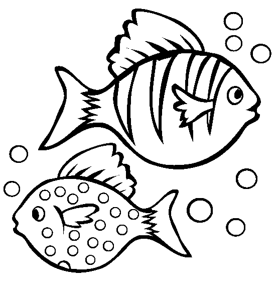 Rainbow Fish Stencil