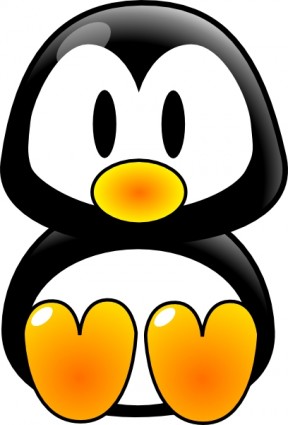 Baby Tux clip art Free vector in Open office drawing svg ( .svg ...