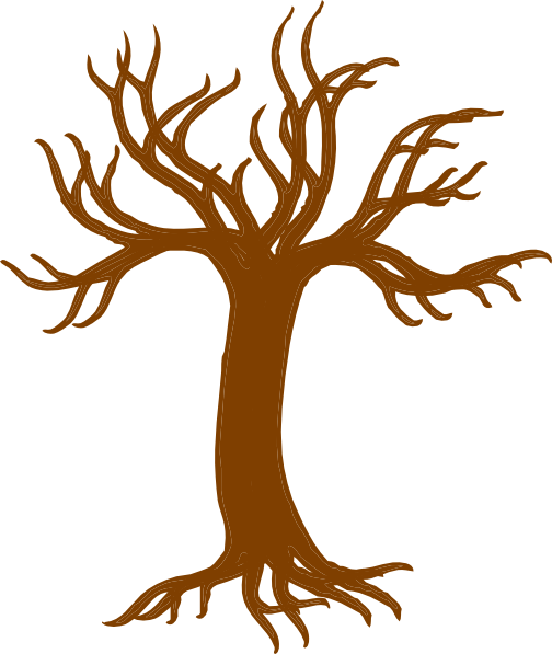 Bare Tree With Roots clip art - vector clip art online, royalty ...