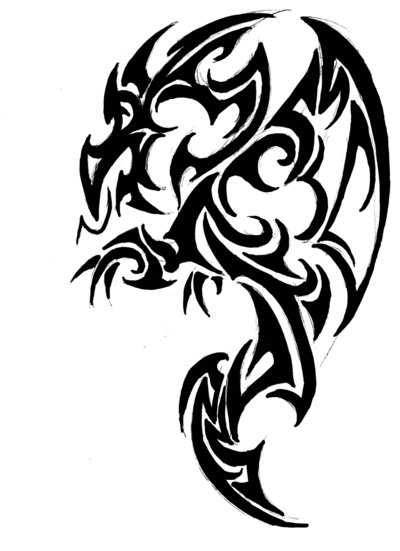 scaninglisfo: dragon tattoo tribal
