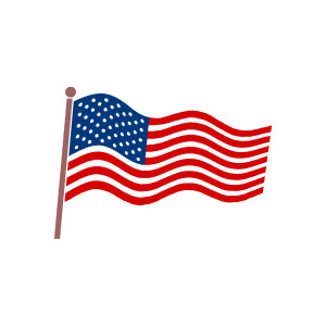 Small american flag clipart
