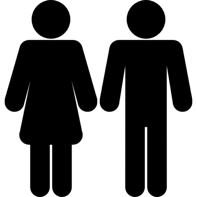 Female and male shapes silhouettes Icons | Free Download