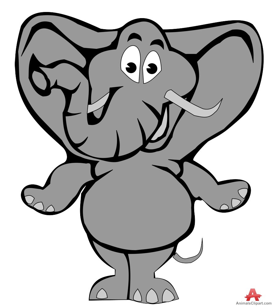 Happy Elephant Cartoon Clipart | Free Clipart Design Download