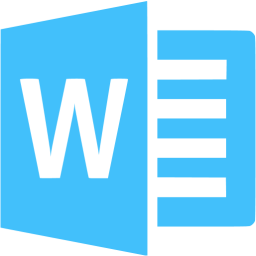 Caribbean blue microsoft word icon - Free caribbean blue office icons