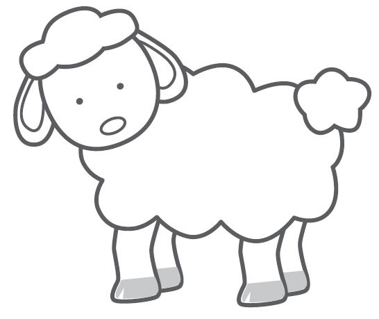 Best Photos of Sheep Outline Template - Sheep Template, Lamb Sheep ...