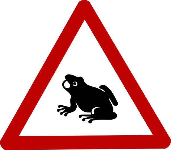 661 views Caution Frog Sign SVG Vector file, vector clip art svg file ...