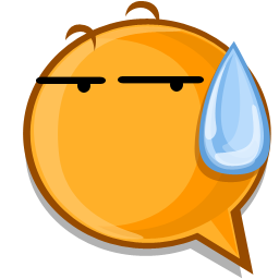 Sweating smiley face clipart