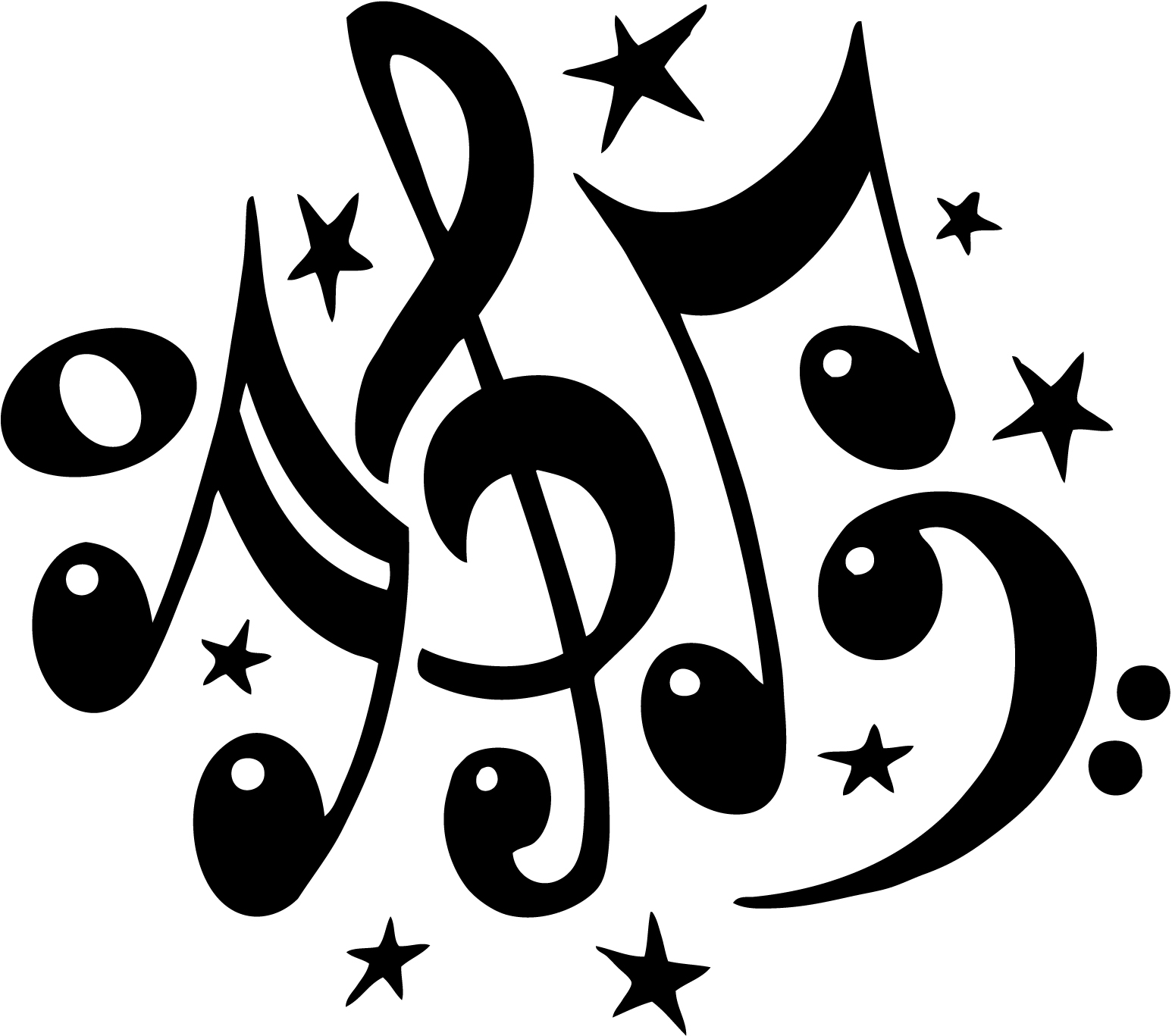 Musical Notes image - vector clip art online, royalty free & public domain