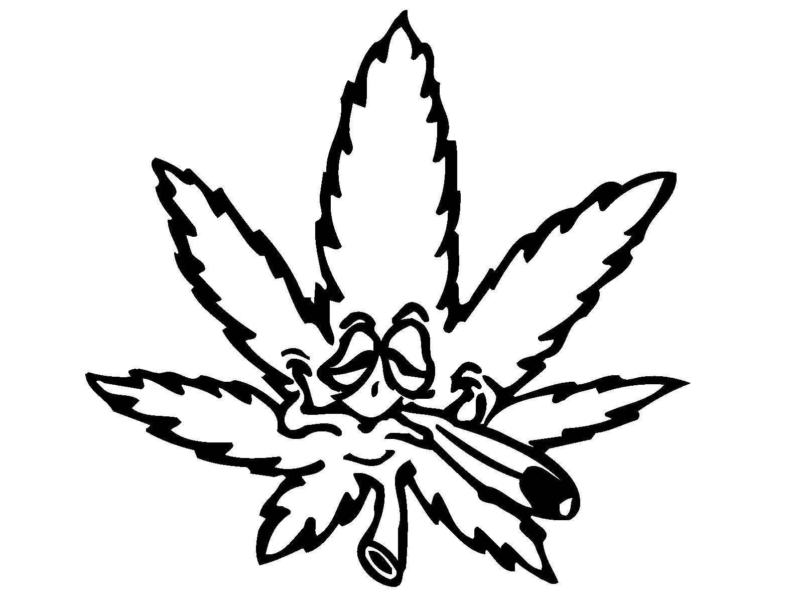 Images For > How To Draw A Weed Leaf Step By Step