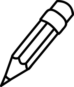 Pencil Clip Art Black And White - Free Clipart Images