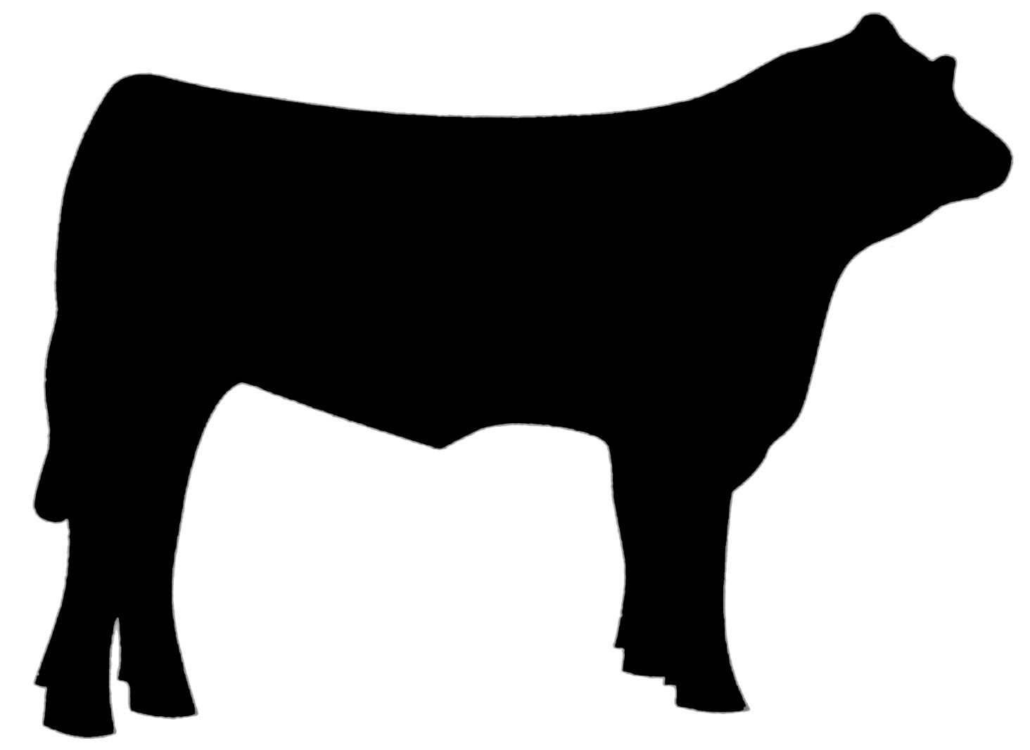 White Dairy Cow Silhouette