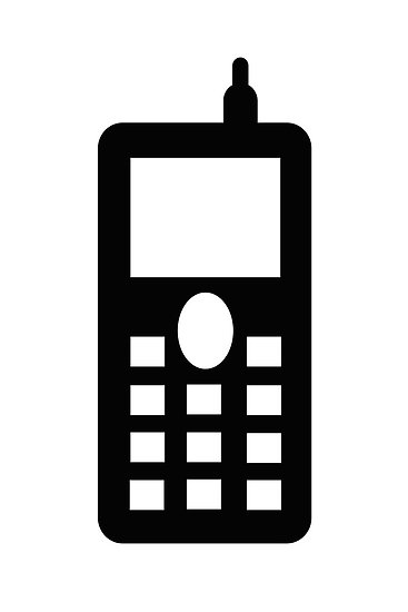 mobile phone clipart black and white - photo #11