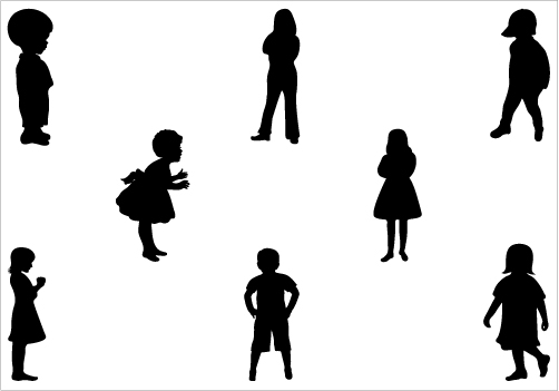 Children Clipart Silhouette - Free Clipart Images