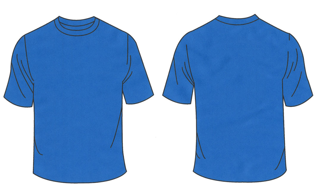 Blue T Shirt Template ClipArt Best