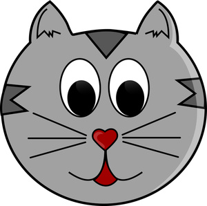 819 views Free Cat Clip Art Image - Kitty Face