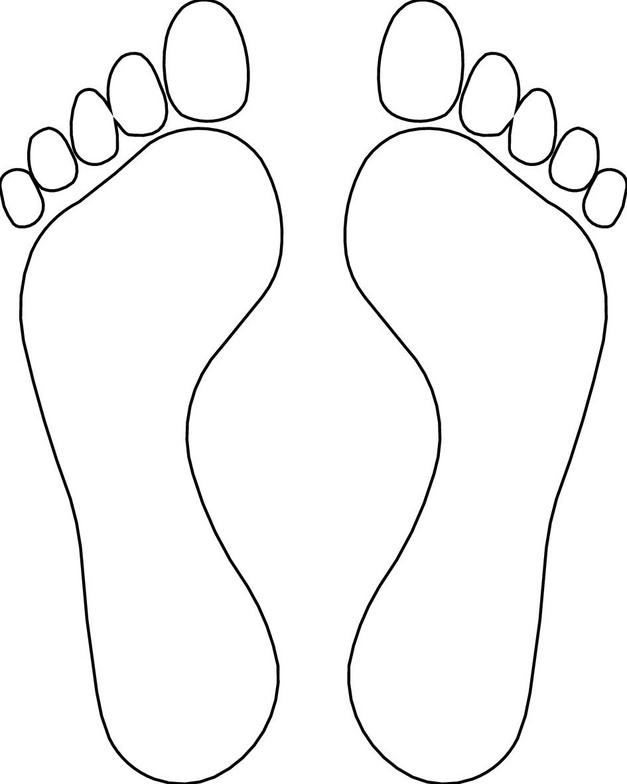childs footprint Colouring Pages