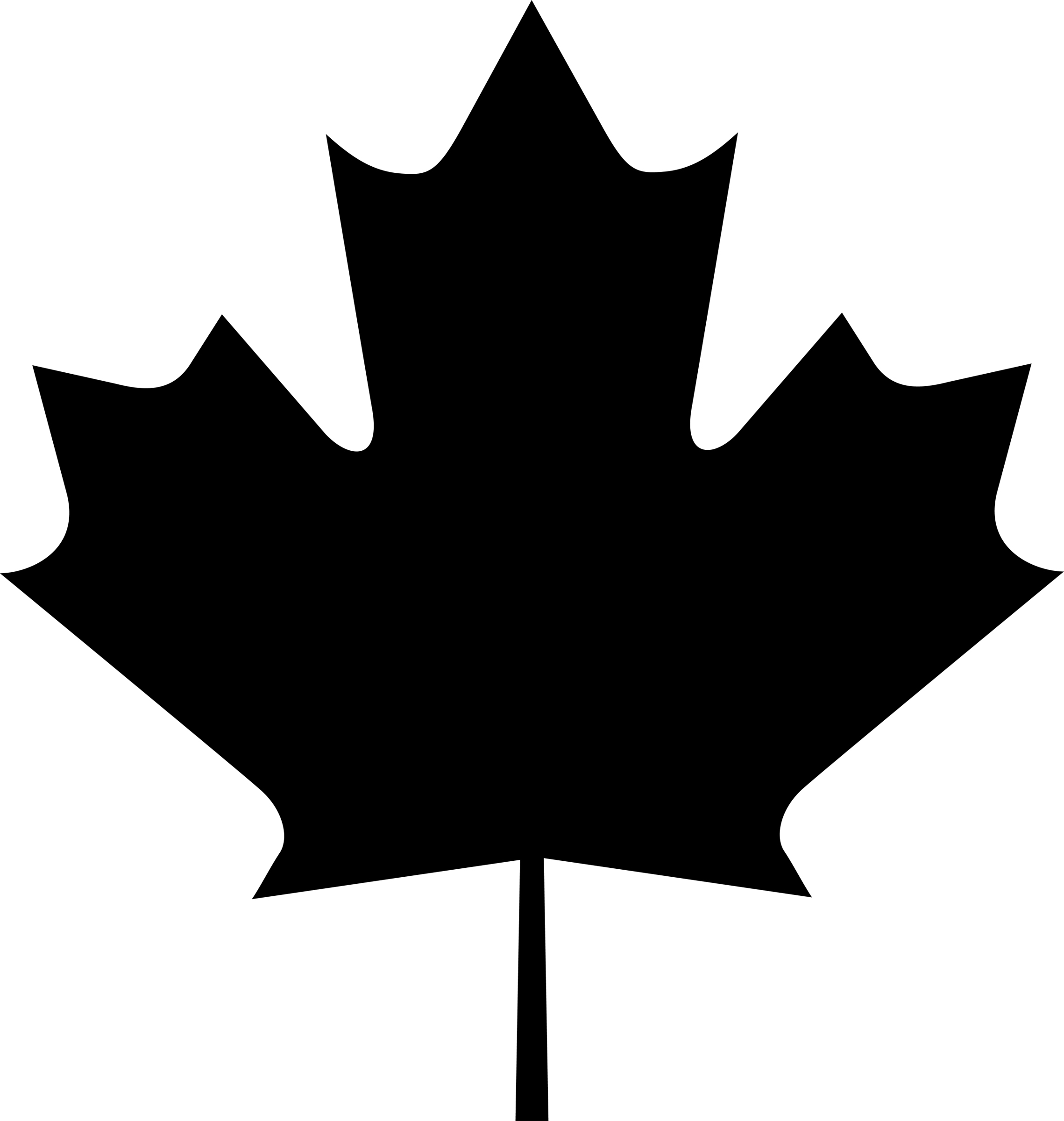 Maple Leaf Clip Art Black And White