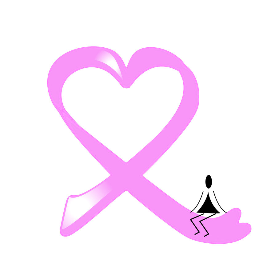 Breast Cancer Ribbon and Girl