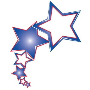Patriotic Stars Clipart Image - Red, white and blue patriotic stars
