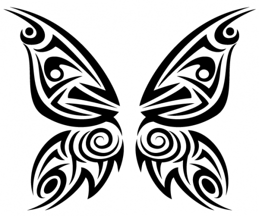 Free Tribal Butterfly Graphics Vector - EPS - Free Graphics download
