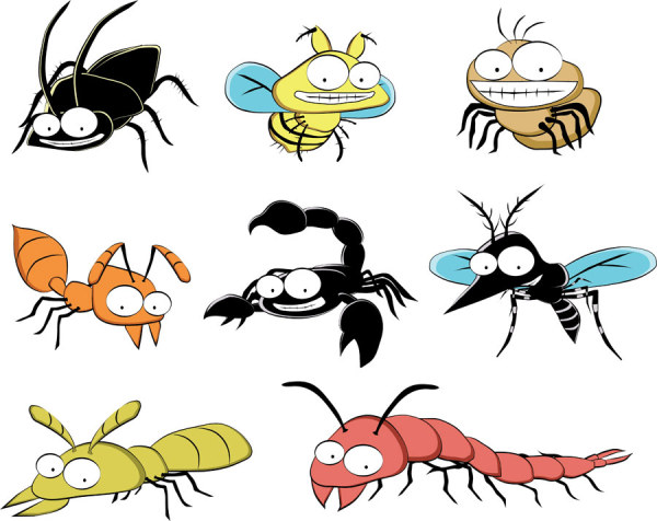 Cartoon Insect free vector 14 Cartoons vector free download