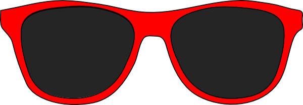 Red And Black Sunglasses Clip Art - vector clip art ...