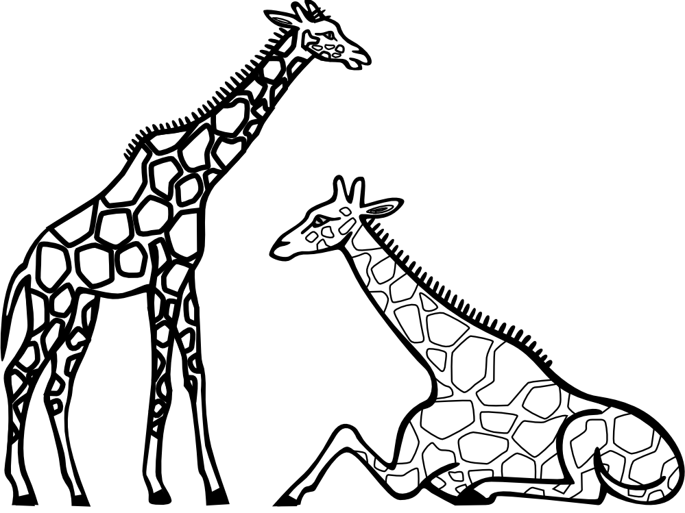 Giraffe Clipart Black And White - Free Clipart Images