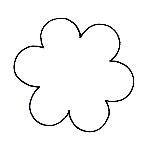 6 petal flower clipart