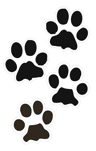 5 Best Images of Printable Bobcat Paw Prints - Dog Paw Print ...