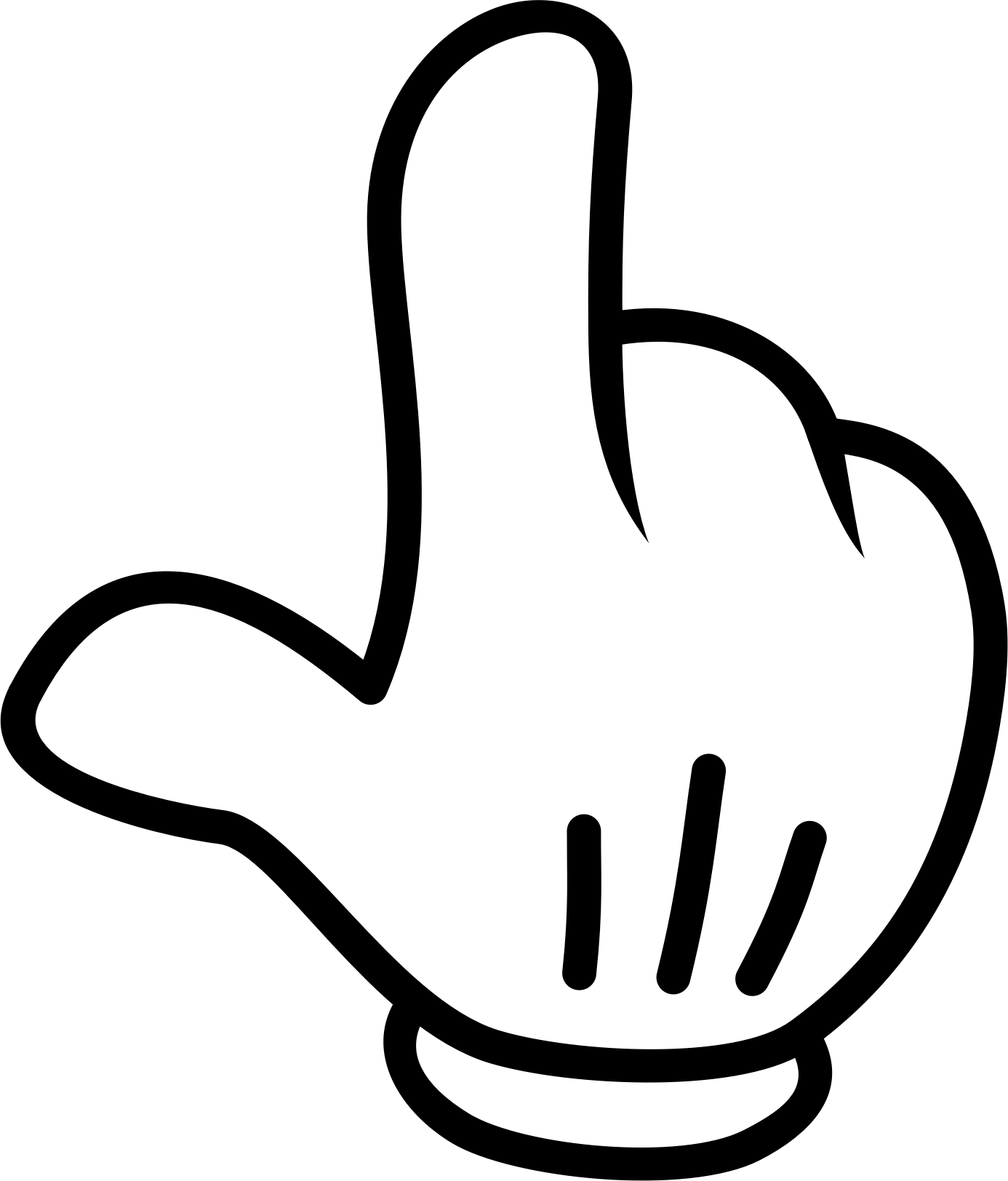 Finger pointing up clipart