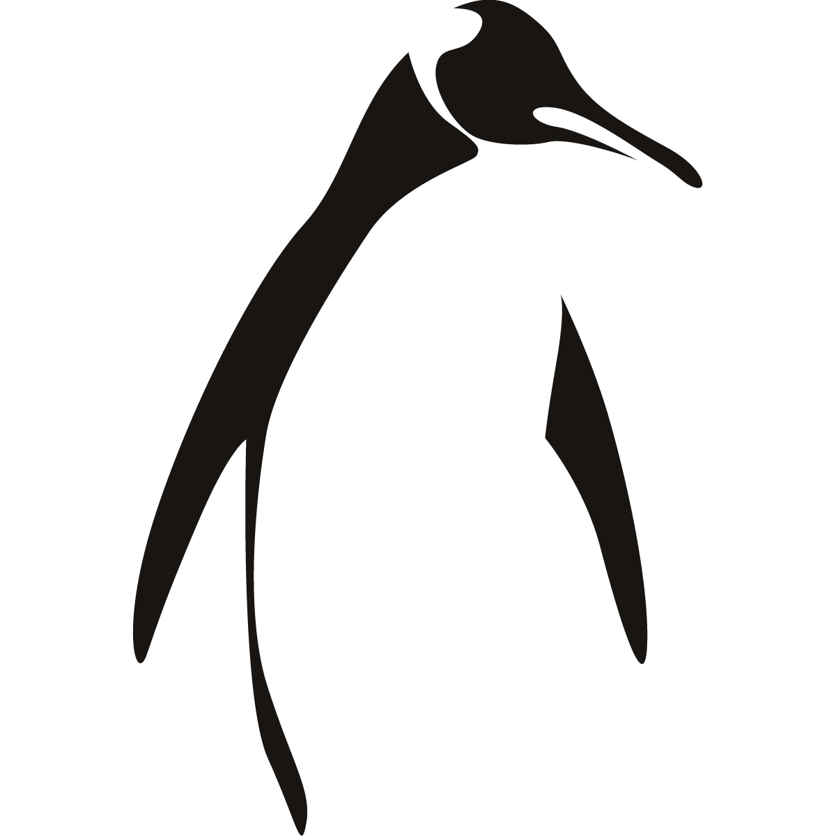 Penguin outline clipart