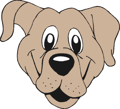 Dog face cartoon clipart