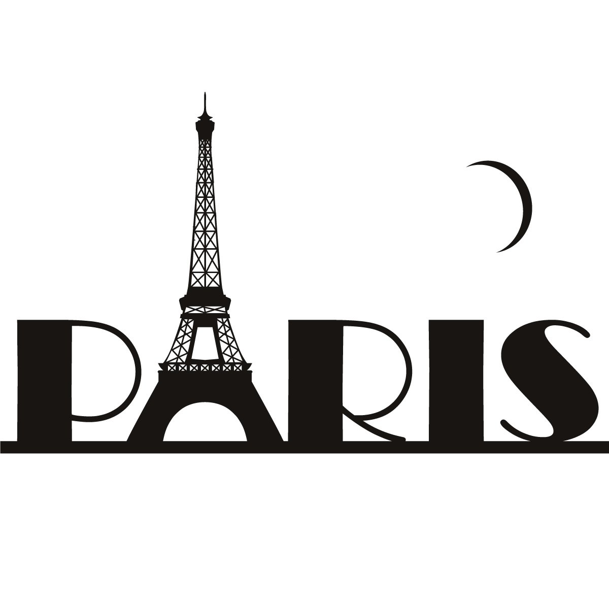 Paris Black And White Clipart