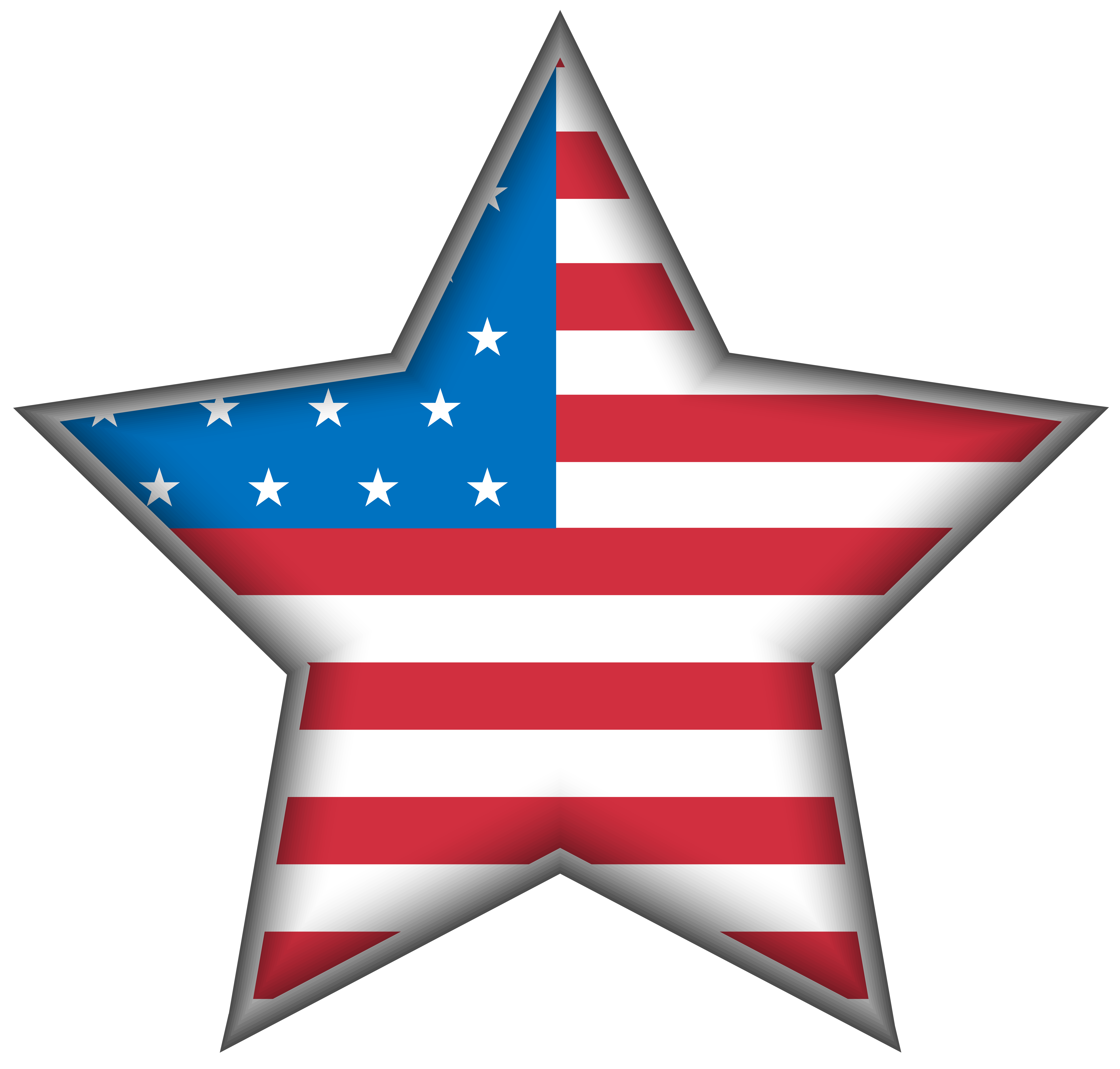 USA Star PNG Clip Art Image