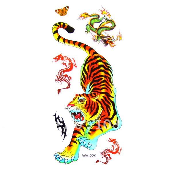 New Temporary Tattoos dragon Design Authentic FREE SHIPPING JD0155 ...
