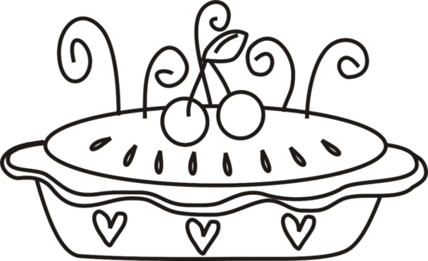 Pumpkin Pie Coloring Page Clipart - Free to use Clip Art Resource