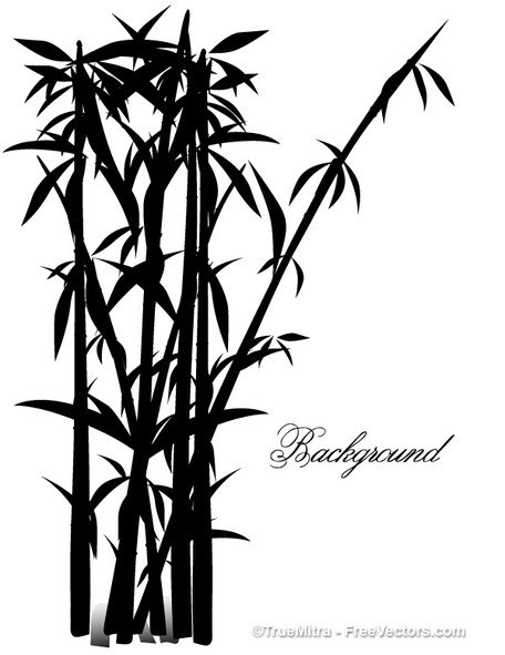 Bamboo Tree Silhouettes, Vector Graphic - Clipart.me
