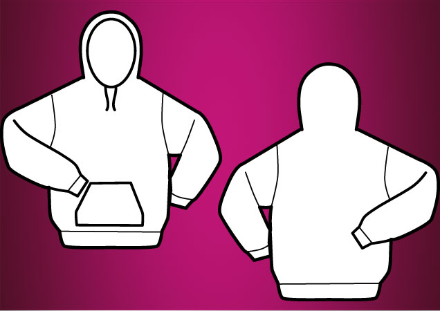 Hooded vector t-shirt template | Free Download T Shirt Template