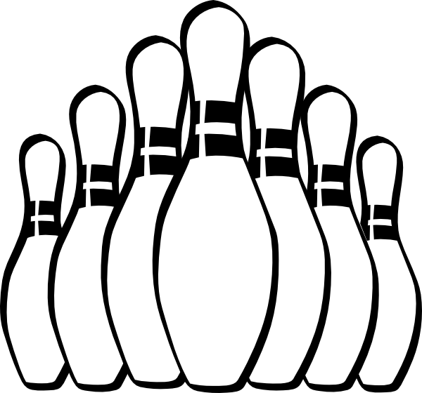 Bowling Pin Clipart Bowling Pin Clipart Bowling Ball And Pins Line ...