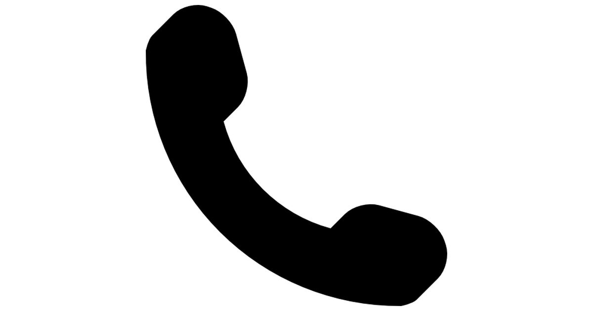 Phone call auricular symbol in black - Free interface icons