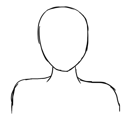 Best Photos of Anime Head Outline Template - Anime Girl Head ...