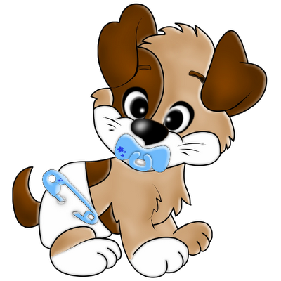 Cute dog cartoon clipart
