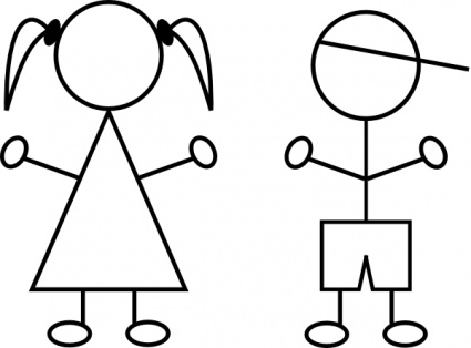 Girl stick figure clip art free download