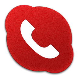 Skype Phone Red Icon - Skype Icons - SoftIcons.com