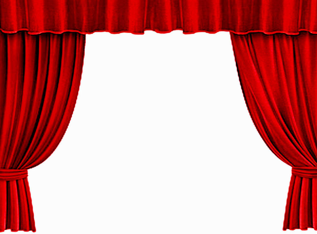 Red theater curtain clipart